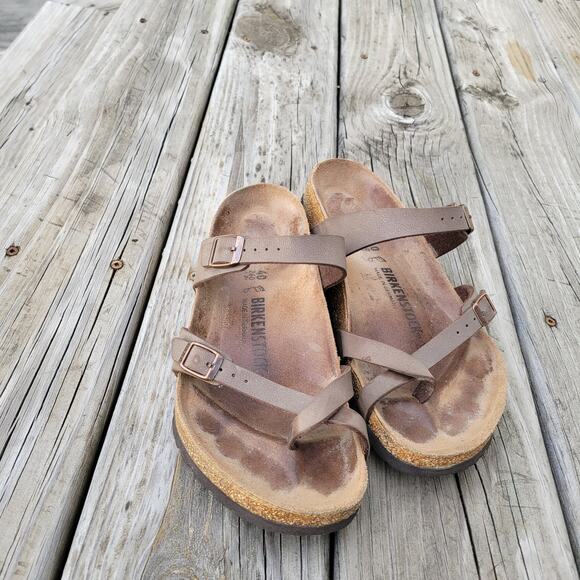 Birkenstocks Mayari Sandals Brown Top Loop Boho Hippie Gorpcore US 9 EUR 40 - Picture 2 of 9